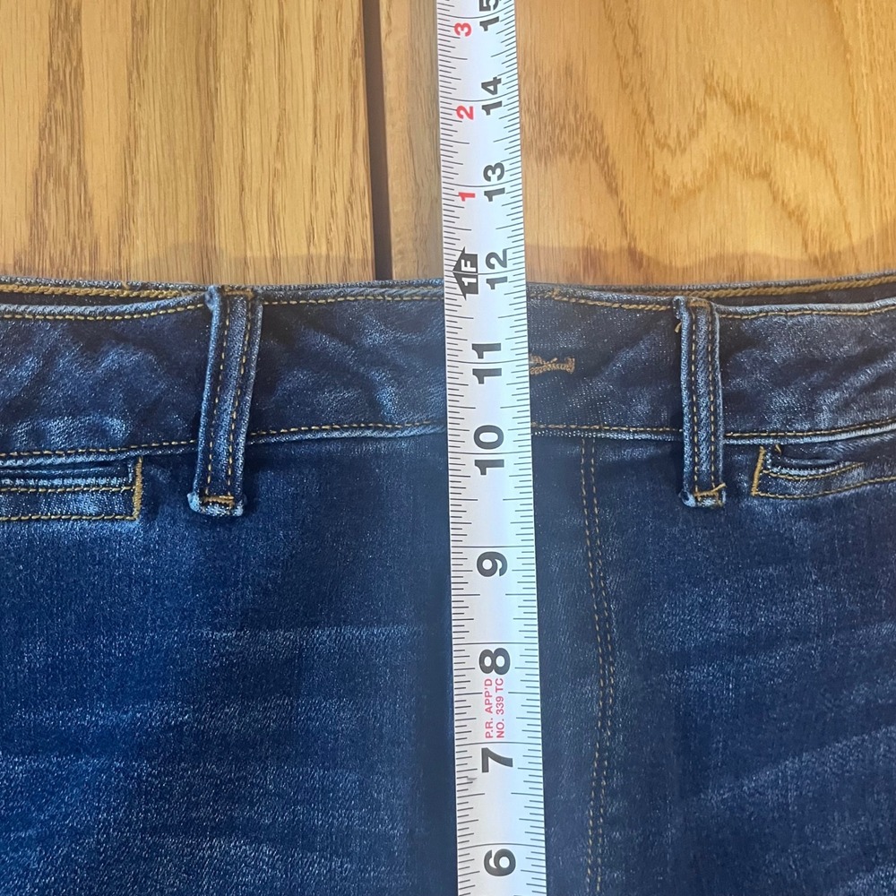 Judy Blue Flare Jeans Women 16W Long Dark Blue High Rise Boho Denim - Picture 5 of 7